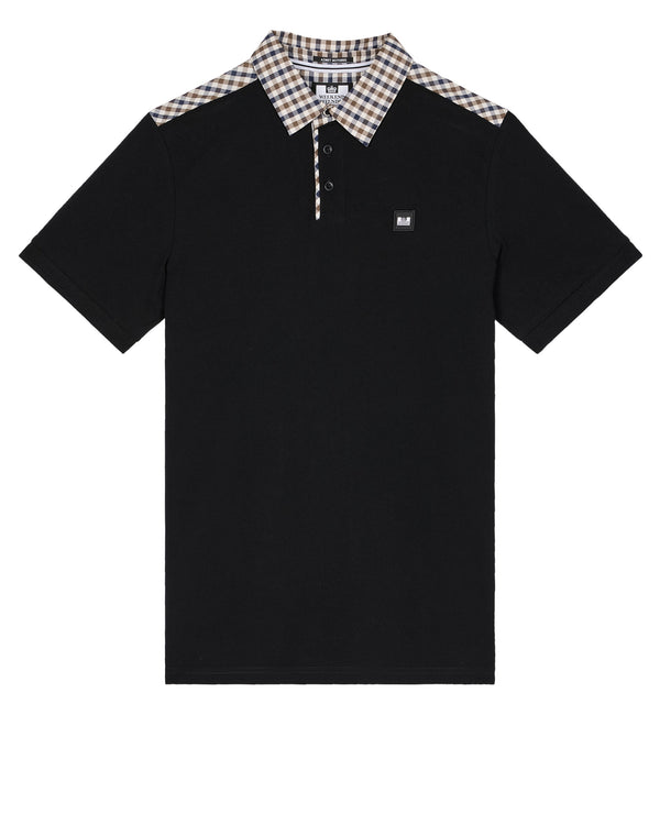 Costa Polo Shirt Black/Mid House Check