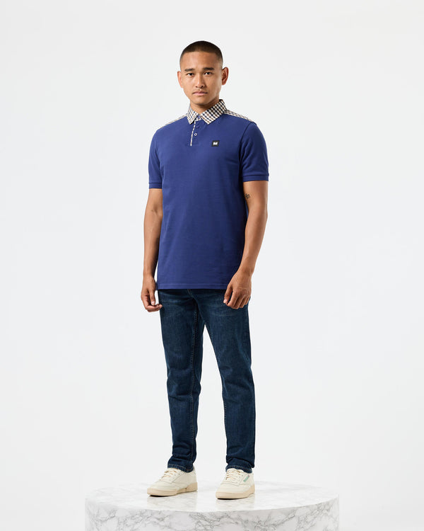 Costa Polo Shirt Bright Navy/Mid House Check