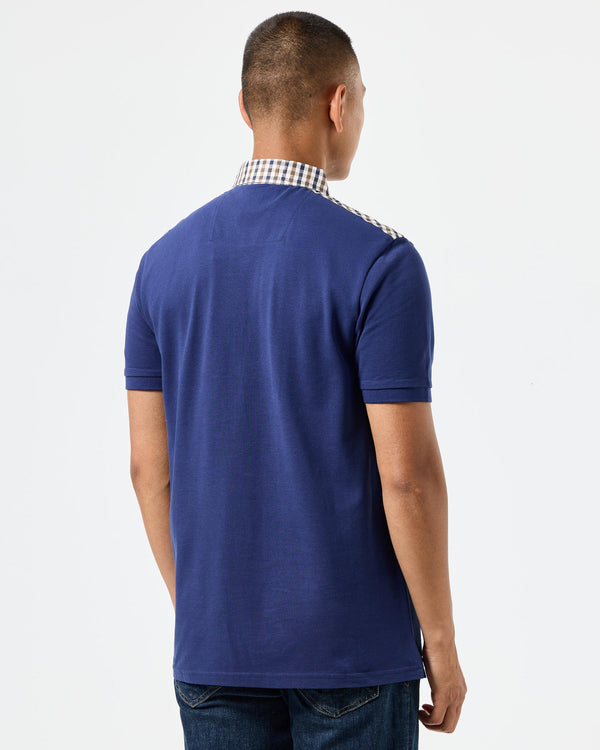 Costa Polo Shirt Bright Navy/Mid House Check