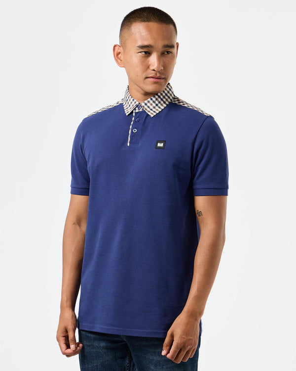 Costa Polo Shirt Bright Navy/Mid House Check