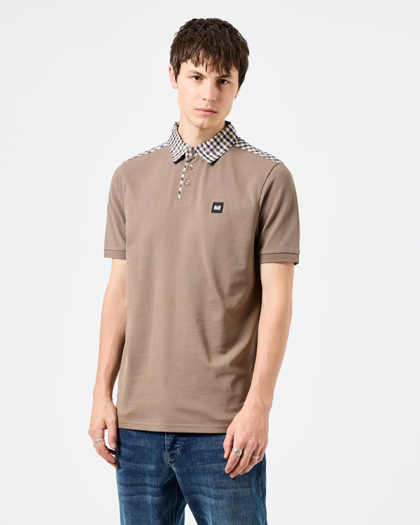 Costa Polo Shirt Mocha Brown/Mid House Check