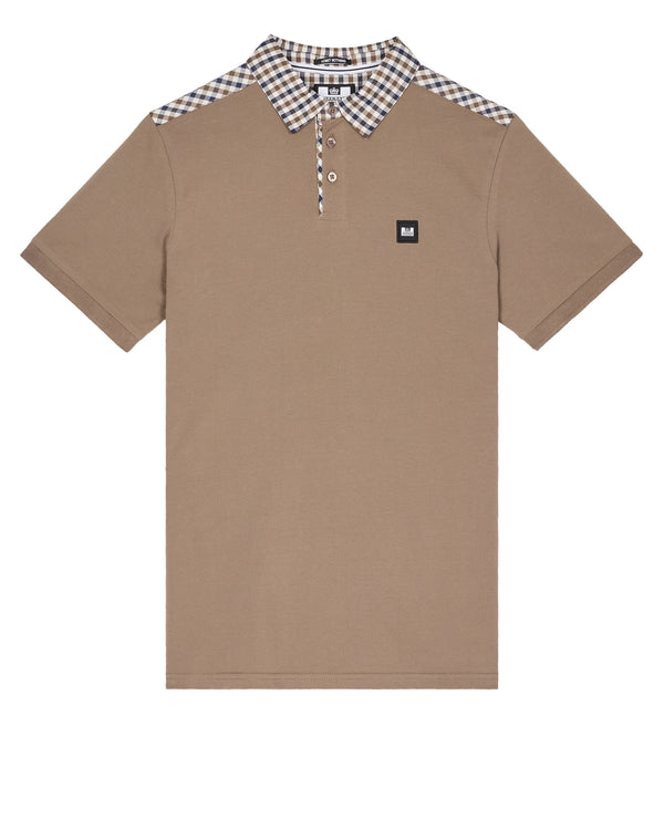 Costa Polo Shirt Mocha Brown/Mid House Check