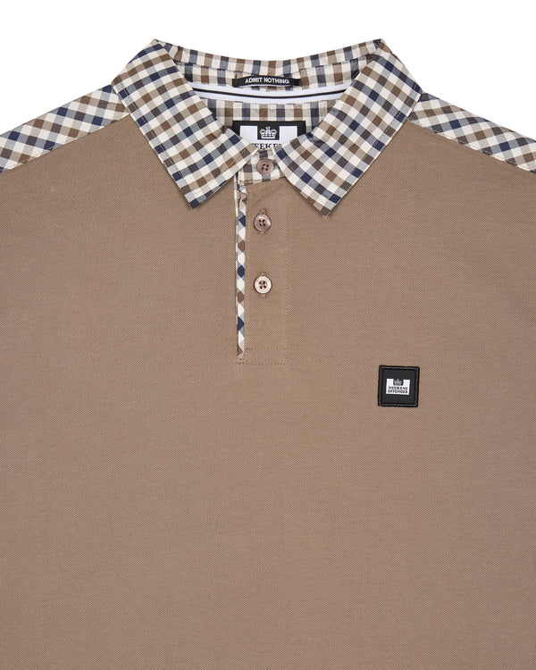 Costa Polo Shirt Mocha Brown/Mid House Check