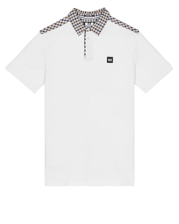 Costa Polo Shirt White/Mid House Check