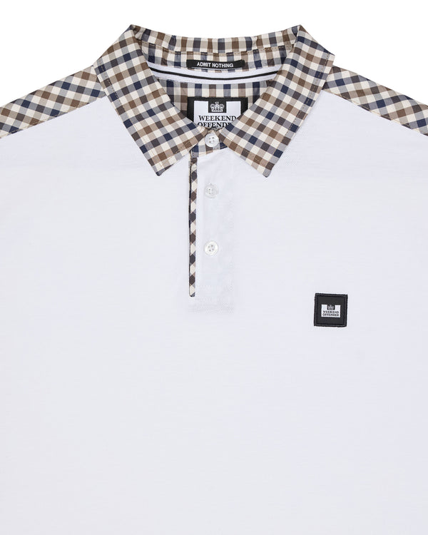 Costa Polo Shirt White/Mid House Check