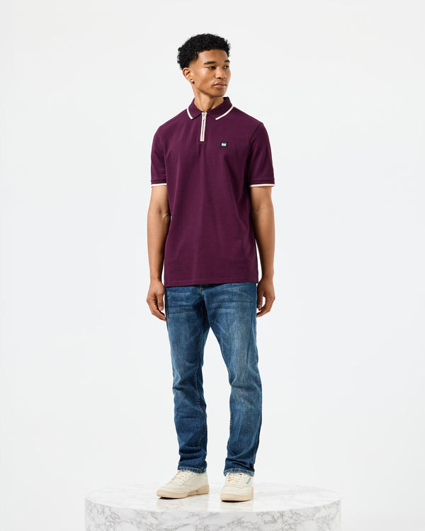 Shore Polo Shirt Acai Berry/Abalone