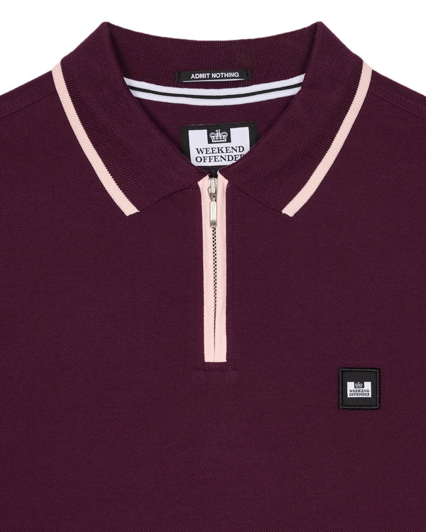 Shore Polo Shirt Acai Berry/Abalone