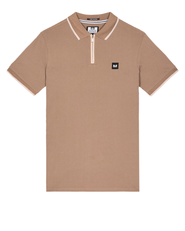 Shore Polo Shirt Mocha Brown/Abalone