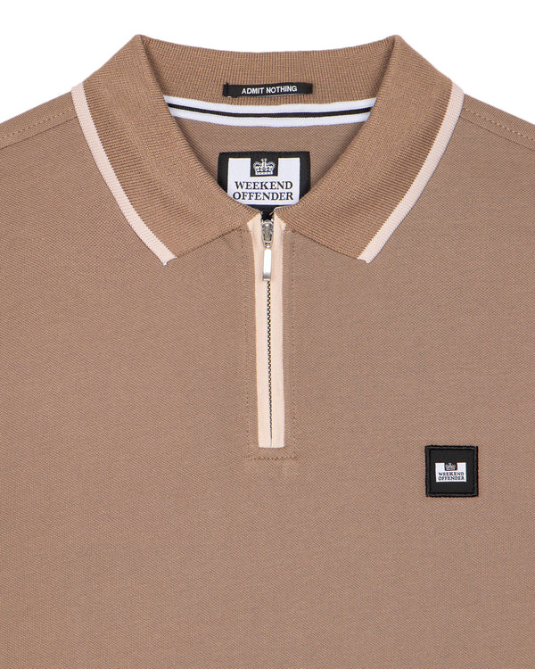 Shore Polo Shirt Mocha Brown/Abalone