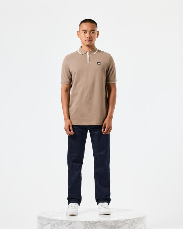 Shore Polo Shirt Mocha Brown/Abalone