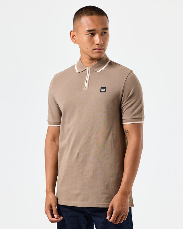 Shore Polo Shirt Mocha Brown/Abalone