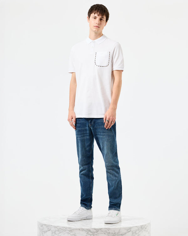 Spence Polo Shirt White/Mid House Check