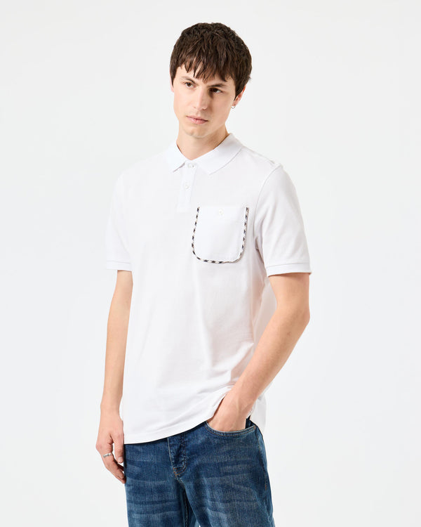 Spence Polo Shirt White/Mid House Check