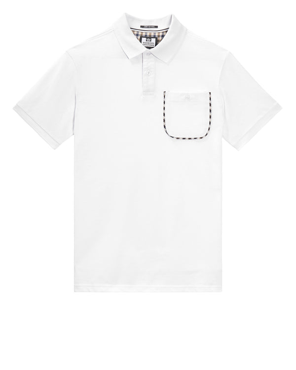 Spence Polo Shirt White/Mid House Check