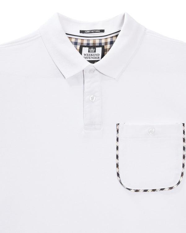 Spence Polo Shirt White/Mid House Check