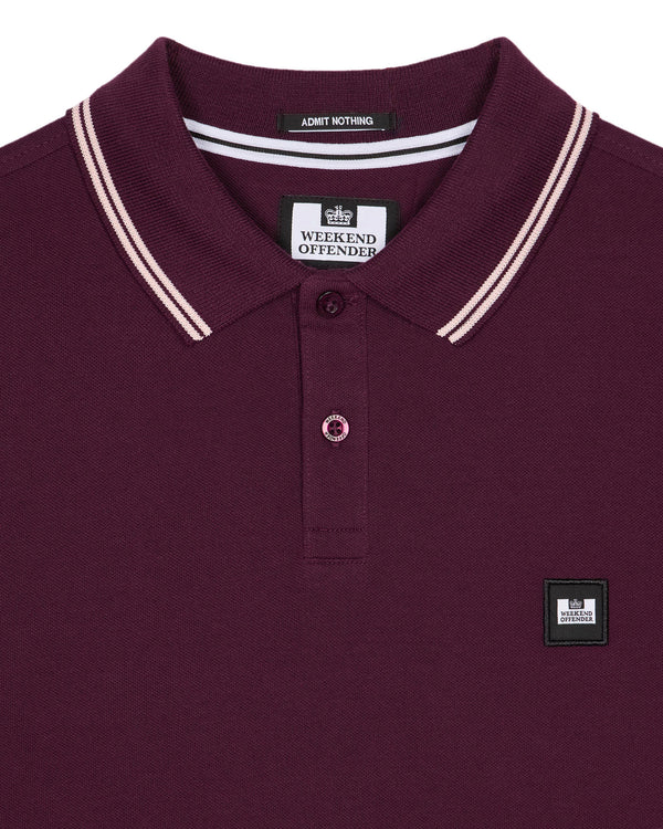 Farina Polo Shirt Acai Berry/Pale Blush