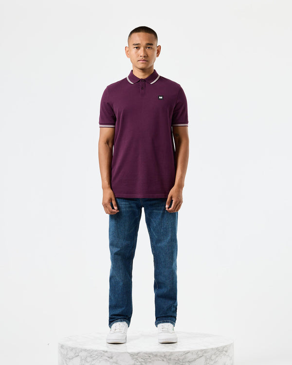 Farina Polo Shirt Acai Berry/Pale Blush