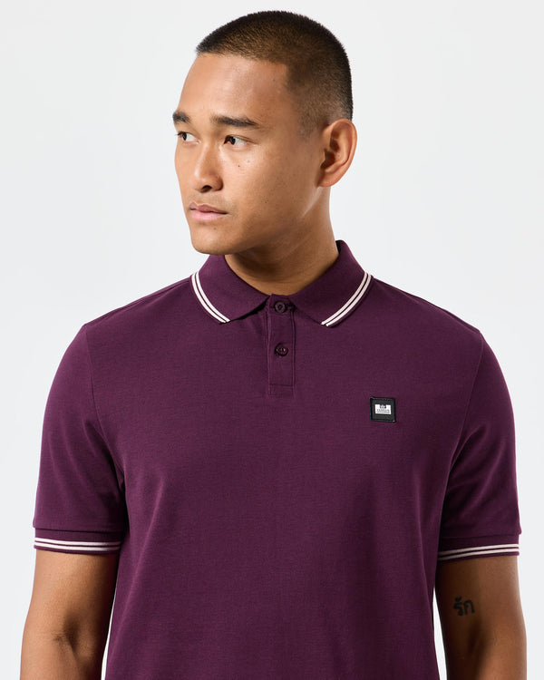 Farina Polo Shirt Acai Berry/Pale Blush