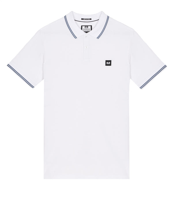 Farina Polo Shirt White/Baltic Blue