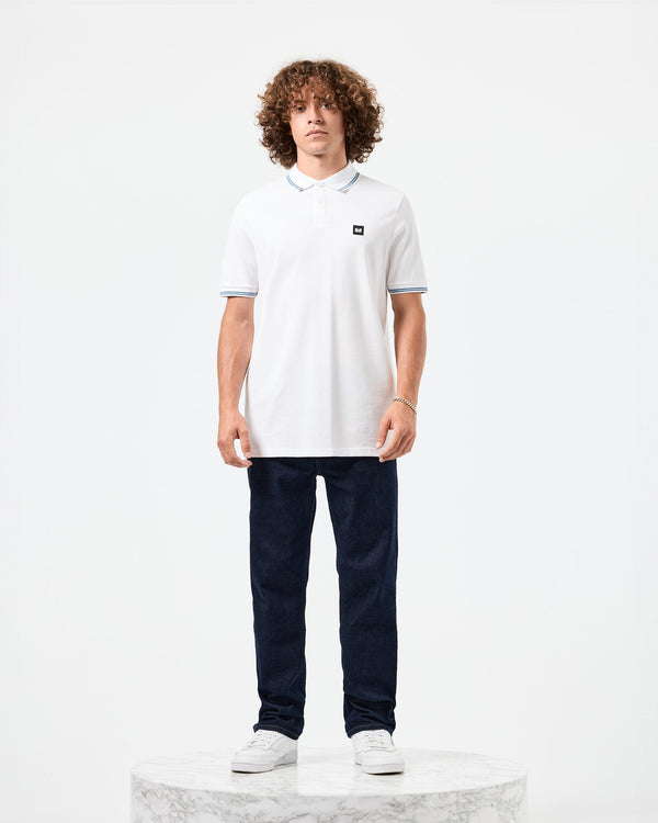 Farina Polo Shirt White/Baltic Blue