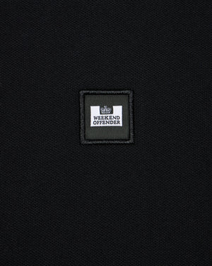 Dice Long Sleeve Polo Shirt Black
