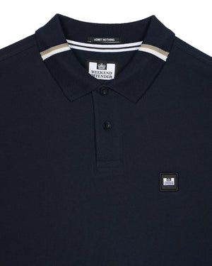 Boman Long Sleeve Polo Shirt Navy