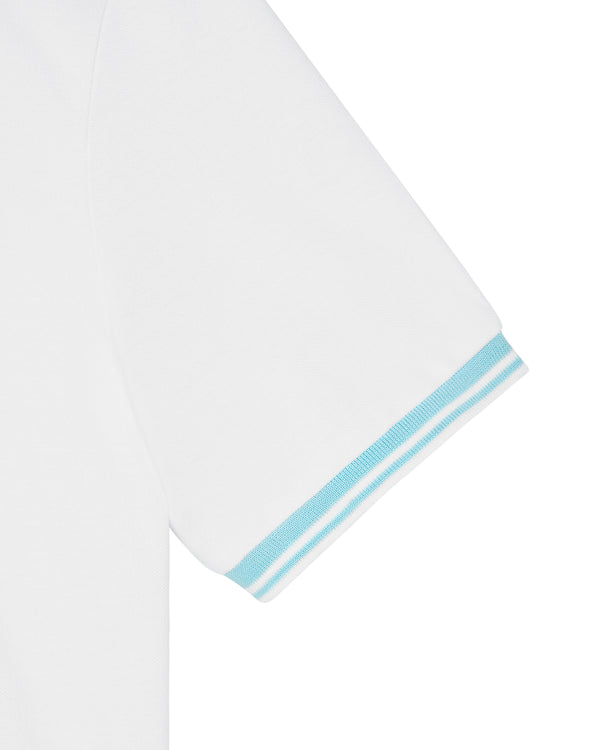 Levanto Polo Shirt White/Saltwater Blue