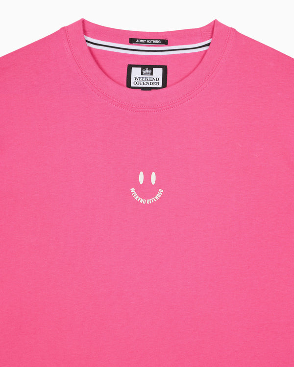 Smile Graphic T-Shirt Candy Pink