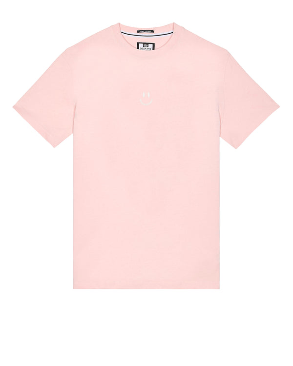 Smile Graphic T-Shirt Pale Blush Pink