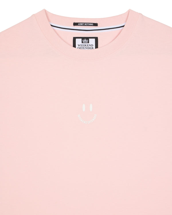 Smile Graphic T-Shirt Pale Blush Pink