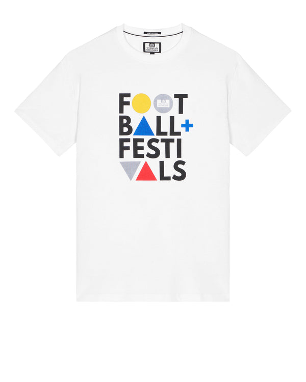 Plus Size - Football + Festivals Graphic T-Shirt White