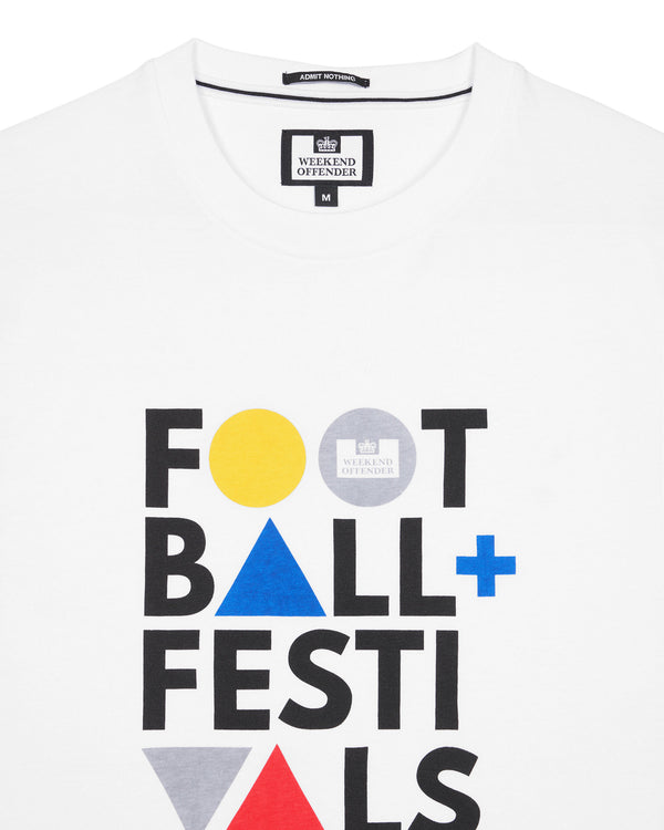 Plus Size - Football + Festivals Graphic T-Shirt White