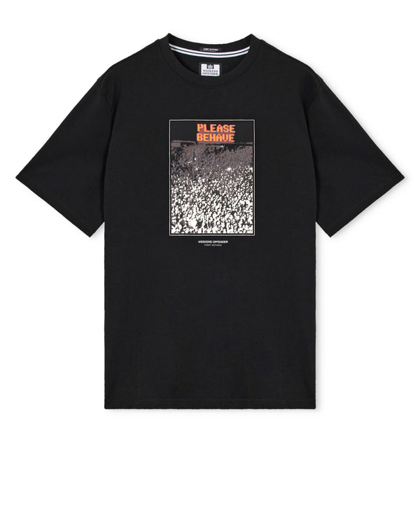 Maglietta grafica Behave nera