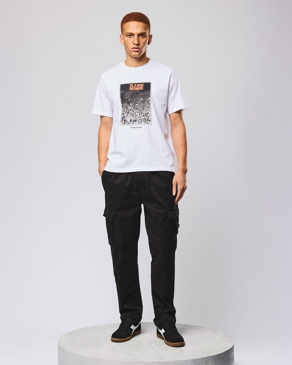 Behave Graphic T-Shirt White – Weekend Offender