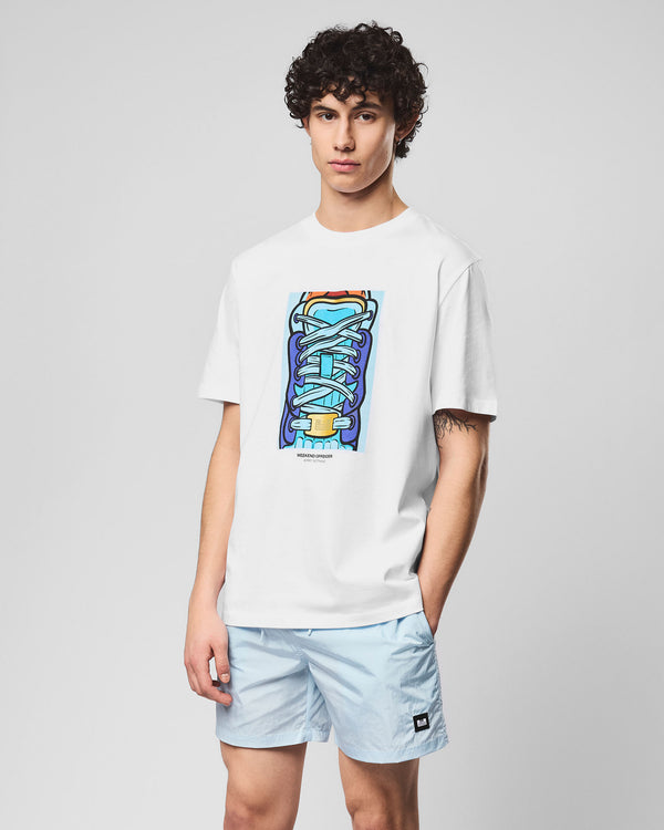 Maglietta grafica Laces bianca