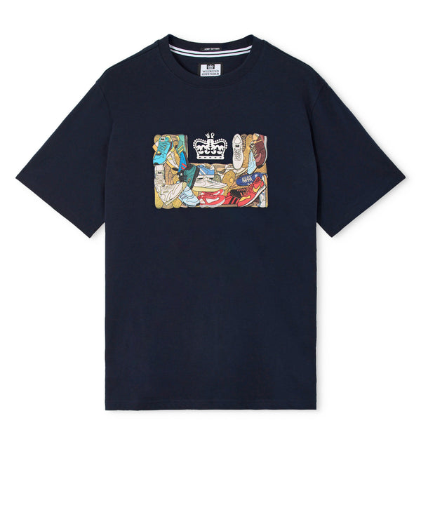 Plus Size - D'Arblay Graphic T-Shirt Navy
