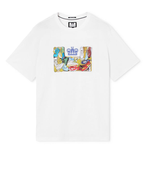 D'Arblay Grafik-T-Shirt Weiß