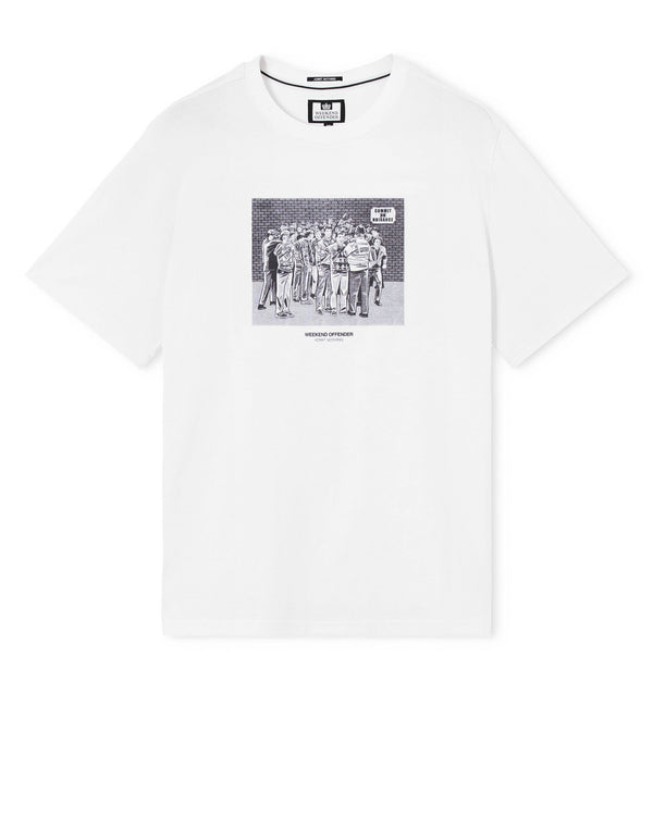 Weißes T-Shirt mit nerviger Grafik