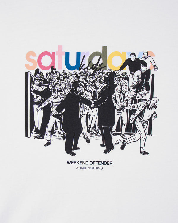 Saturdays Kids Graphic T-Shirt White