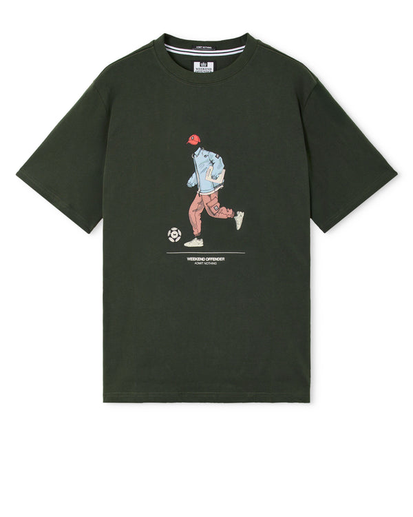 Biskra Graphic T-Shirt Black Forest Green