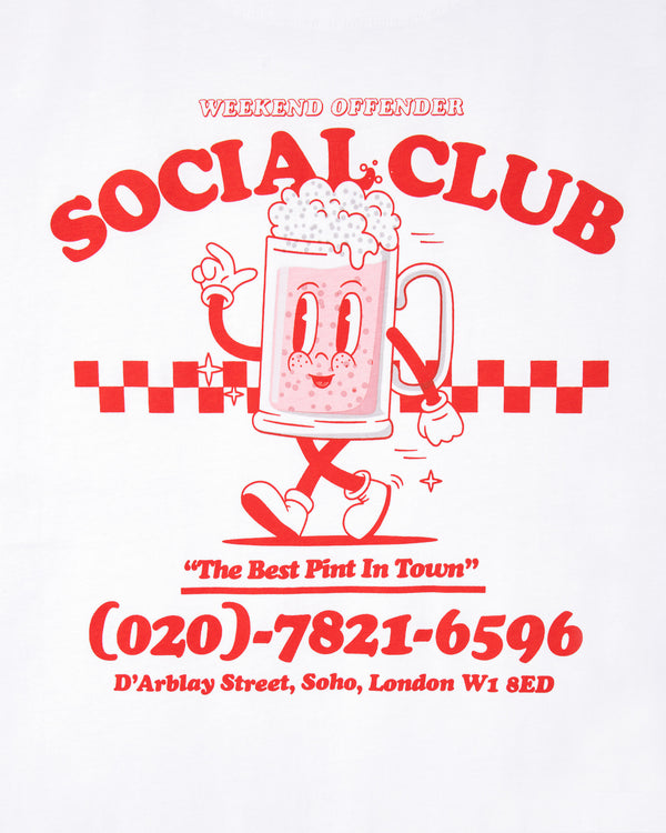 Social Club Graphic T-Shirt White