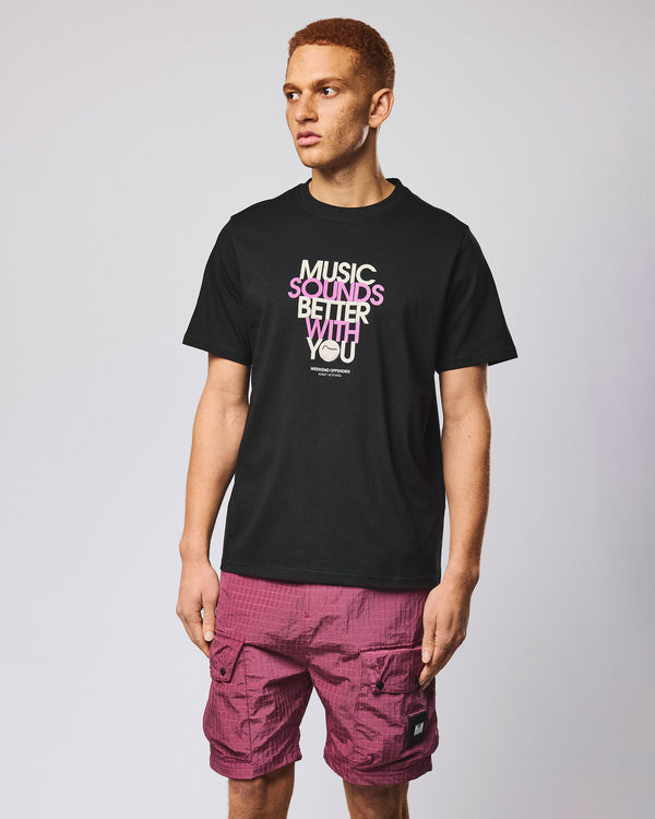 Bangalter Grafik-T-Shirt Schwarz