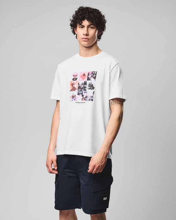 Maglietta grafica bassa bianca