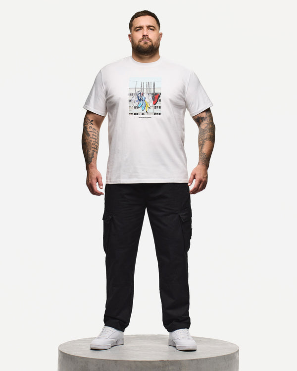 Plus Size - Battle Lines Graphic T-Shirt White