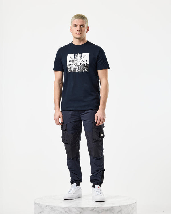 Leo Gregory Mono Graphic T-Shirt Navy