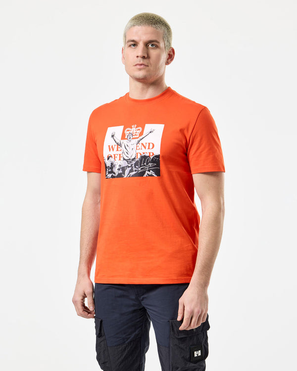 Leo Gregory Mono Graphic T-Shirt Pure Orange