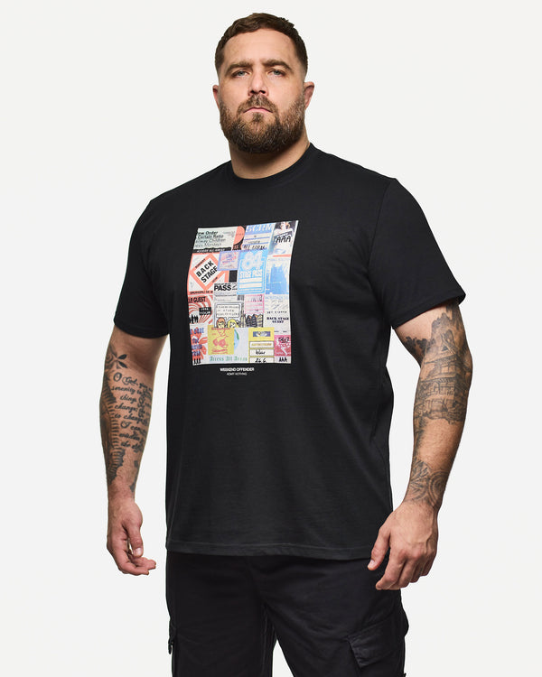 Plus Size - Passes Graphic T-Shirt Black