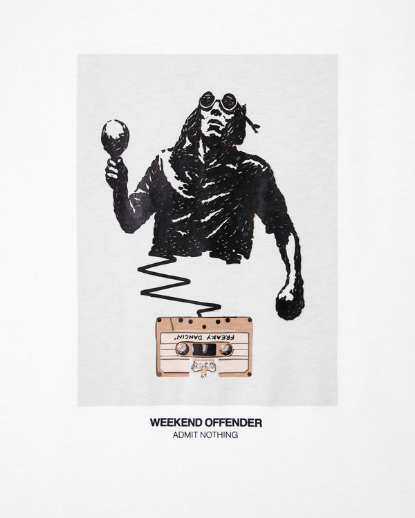 T-shirt Freaky grafica bianca