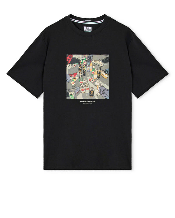 T-shirt grafica Imbibo nera
