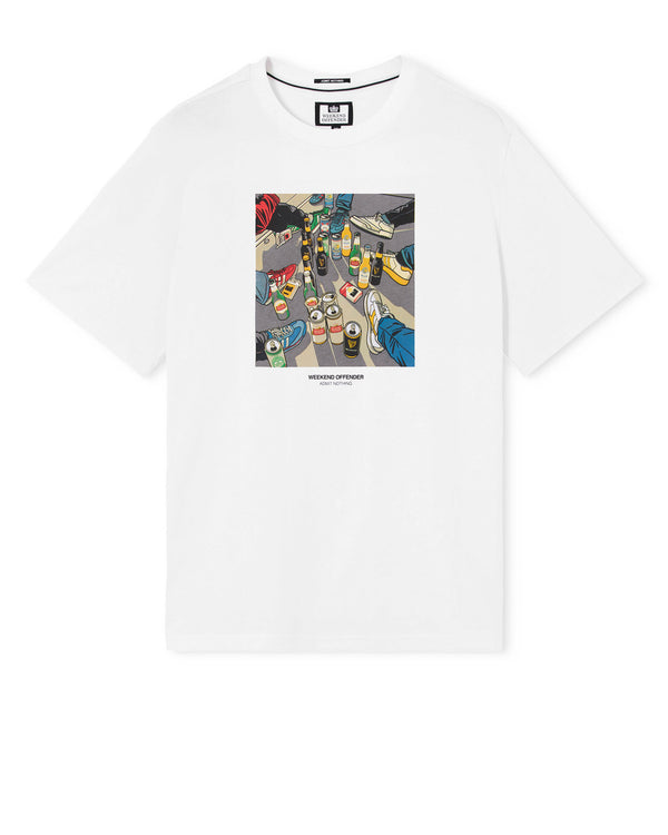 T-shirt grafica Imbibo bianca